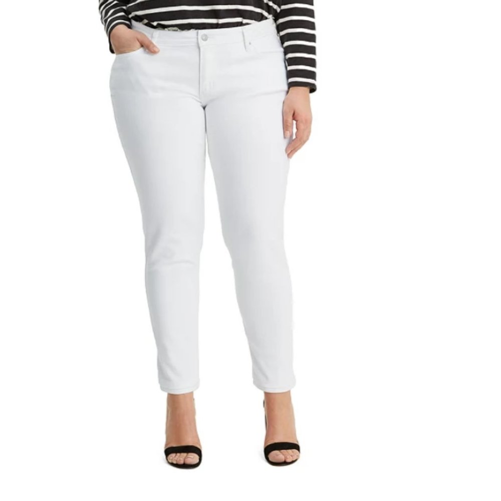 High-Rise White Women’s Stretch Jeans